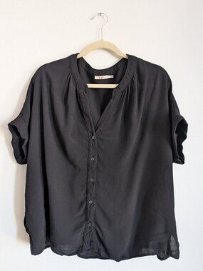 Black button down shirt